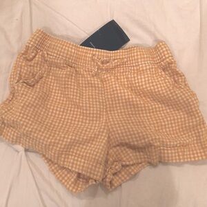 Brandy Melville Orange Gingham Flowy Shorts